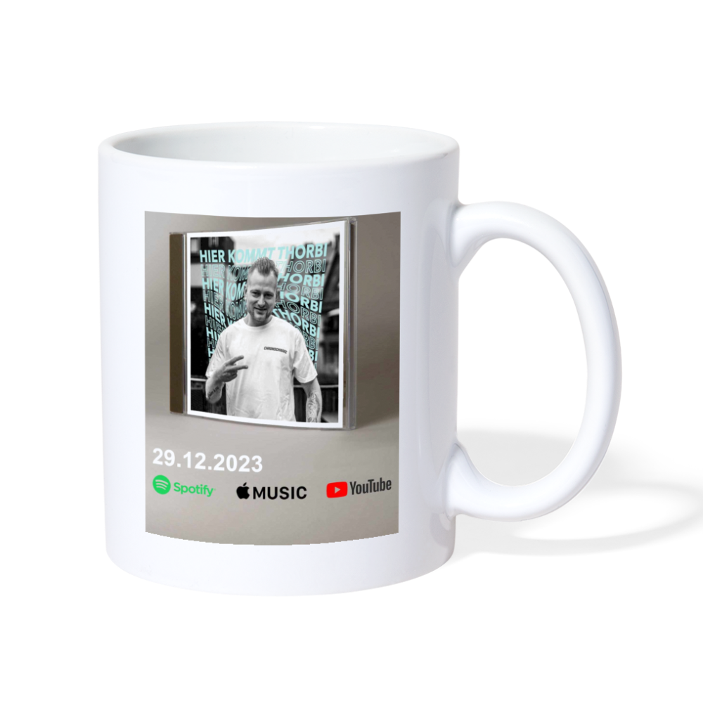 Tasse zum SINGLE SONG HIER KOMMT THORBI(UNIVERSAL) - weiß