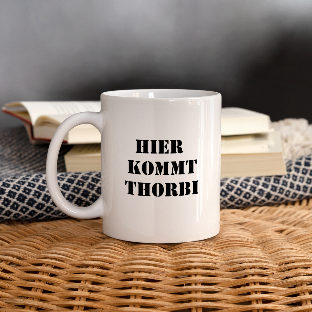 Tasse zum SINGLE SONG HIER KOMMT THORBI(UNIVERSAL) - weiß
