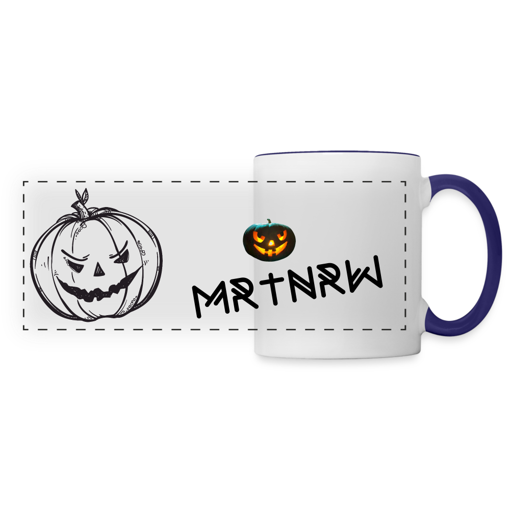 Panoramatasse HALLOWEEN MRTNRW - Weiß/Kobaltblau
