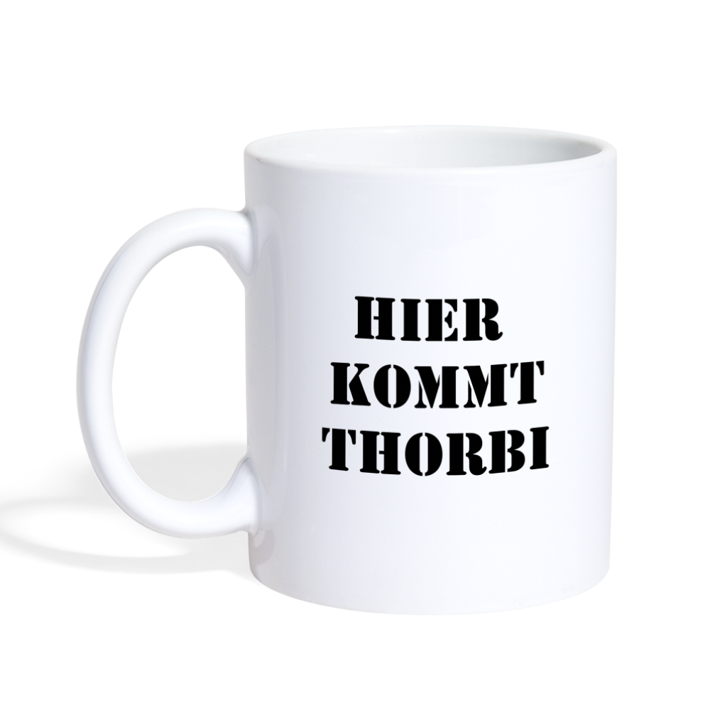 Tasse zum SINGLE SONG HIER KOMMT THORBI(UNIVERSAL) - weiß